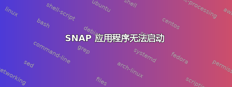 SNAP 应用程序无法启动