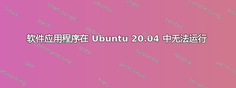 软件应用程序在 Ubuntu 20.04 中无法运行