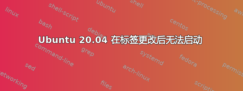 Ubuntu 20.04 在标签更改后无法启动