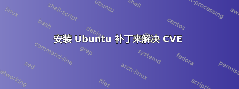 安装 Ubuntu 补丁来解决 CVE