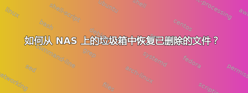 如何从 NAS 上的垃圾箱中恢复已删除的文件？