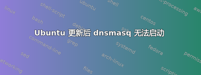 Ubuntu 更新后 dnsmasq 无法启动