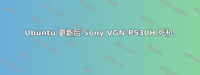 Ubuntu 更新后 Sony VGN-P530H 死机