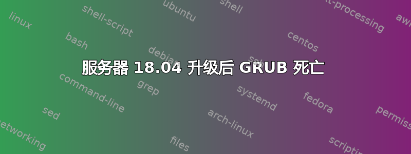 服务器 18.04 升级后 GRUB 死亡