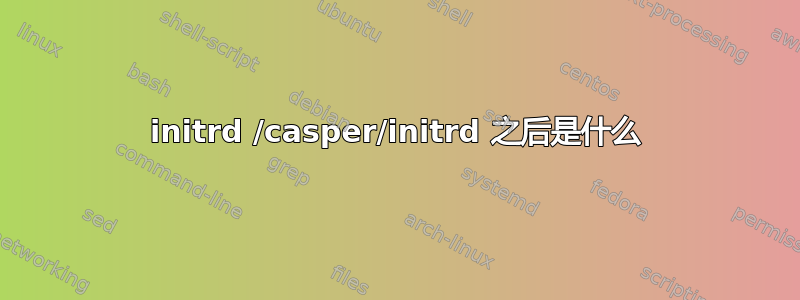 initrd /casper/initrd 之后是什么