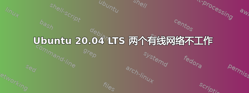 Ubuntu 20.04 LTS 两个有线网络不工作