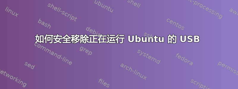 如何安全移除正在运行 Ubuntu 的 USB