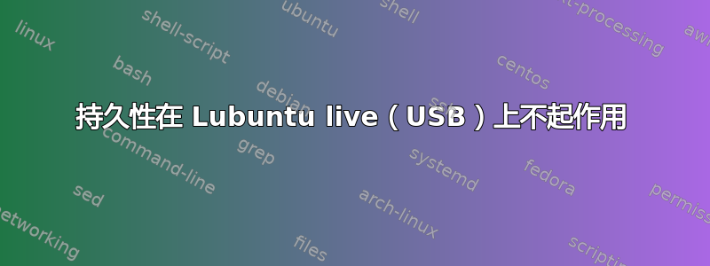 持久性在 Lubuntu live（USB）上不起作用