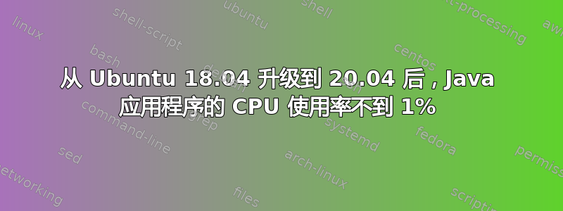 从 Ubuntu 18.04 升级到 20.04 后，Java 应用程序的 CPU 使用率不到 1%