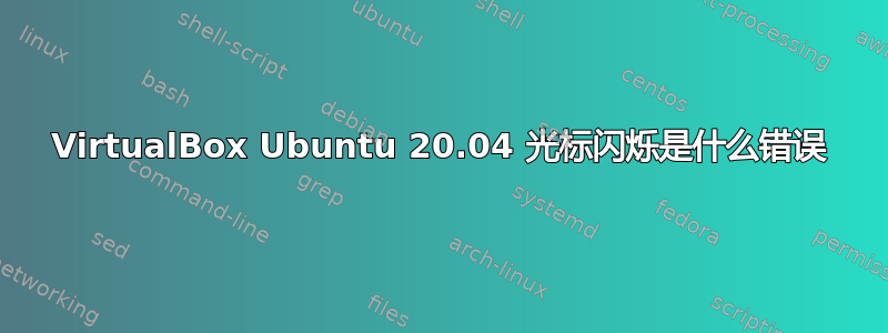 VirtualBox Ubuntu 20.04 光标闪烁是什么错误