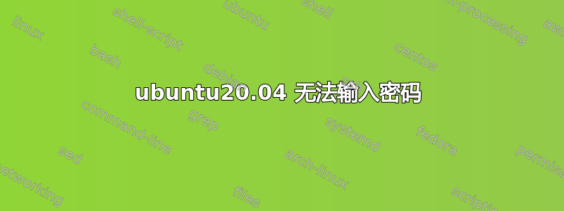 ubuntu20.04 无法输入密码