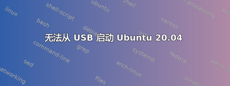 无法从 USB 启动 Ubuntu 20.04