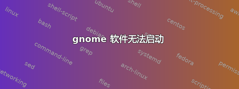 gnome 软件无法启动