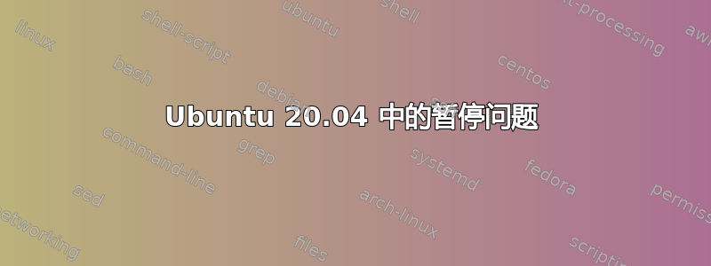 Ubuntu 20.04 中的暂停问题