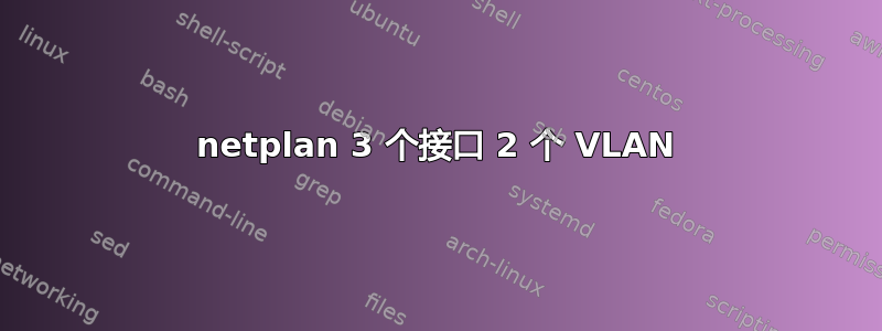 netplan 3 个接口 2 个 VLAN