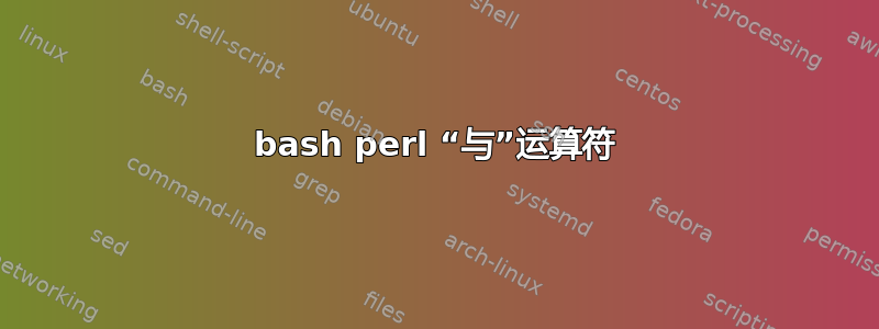 bash perl “与”运算符