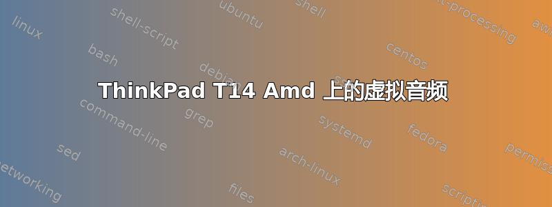 ThinkPad T14 Amd 上的虚拟音频