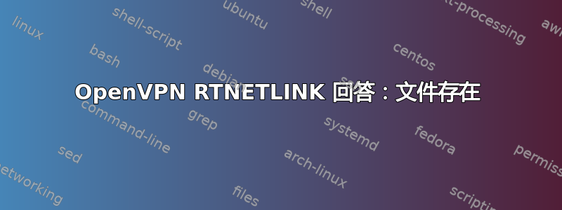 OpenVPN RTNETLINK 回答：文件存在