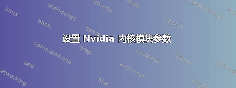 设置 Nvidia 内核模块参数