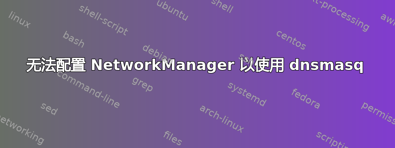 无法配置 NetworkManager 以使用 dnsmasq