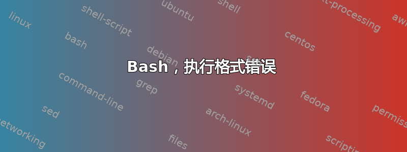 Bash，执行格式错误