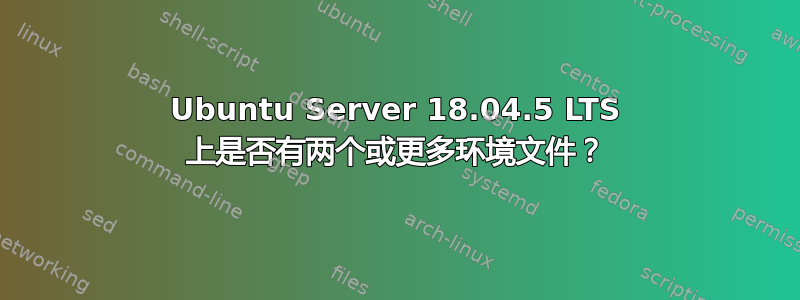 Ubuntu Server 18.04.5 LTS 上是否有两个或更多环境文件？