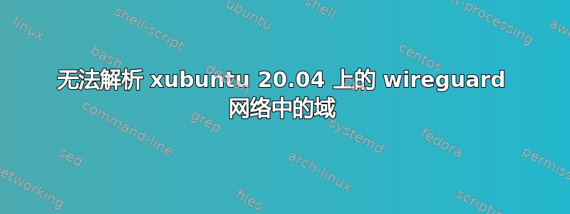 无法解析 xubuntu 20.04 上的 wireguard 网络中的域