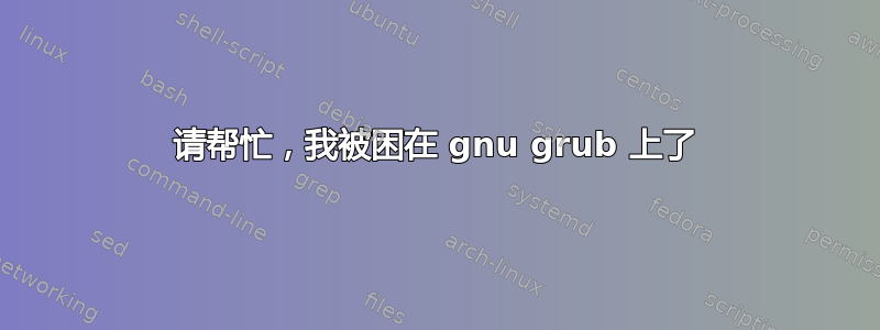 请帮忙，我被困在 gnu grub 上了