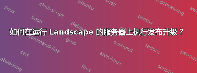 如何在运行 Landscape 的服务器上执行发布升级？