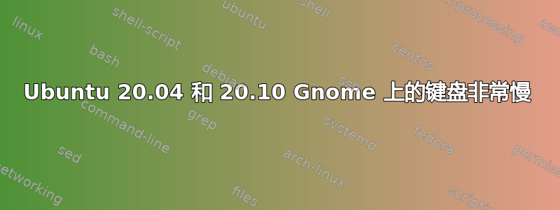 Ubuntu 20.04 和 20.10 Gnome 上的键盘非常慢