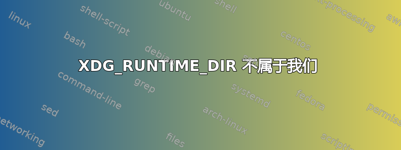 XDG_RUNTIME_DIR 不属于我们