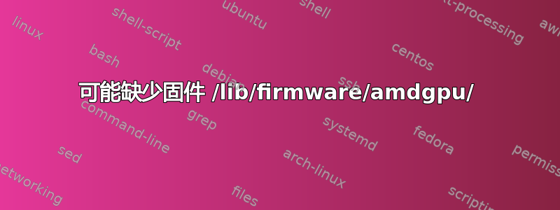 可能缺少固件 /lib/firmware/amdgpu/