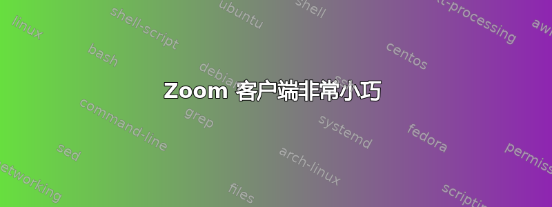 Zoom 客户端非常小巧