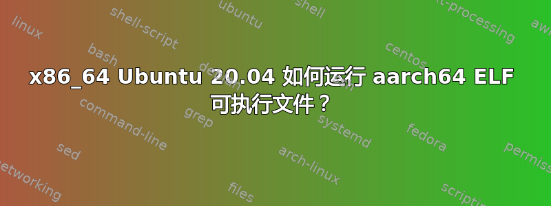 x86_64 Ubuntu 20.04 如何运行 aarch64 ELF 可执行文件？