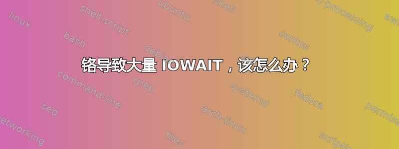 铬导致大量 IOWAIT，该怎么办？