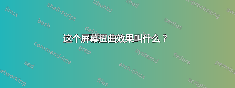 这个屏幕扭曲效果叫什么？