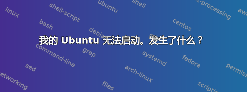 我的 Ubuntu 无法启动。发生了什么？