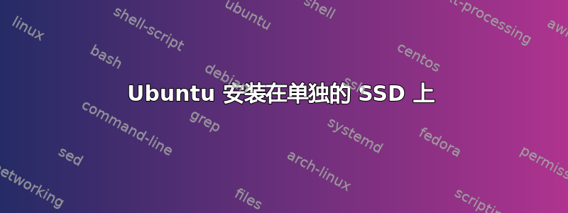 Ubuntu 安装在单独的 SSD 上