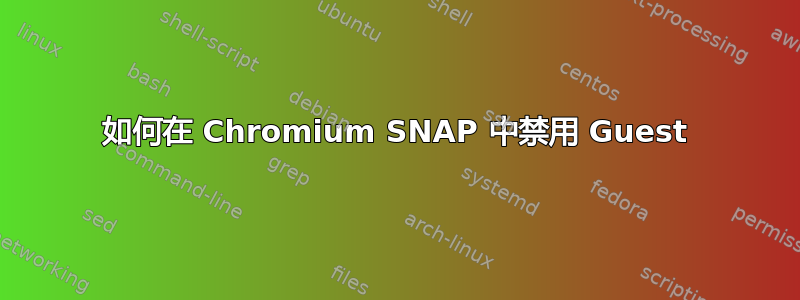 如何在 Chromium SNAP 中禁用 Guest