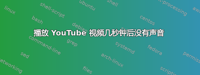 播放 YouTube 视频几秒钟后没有声音