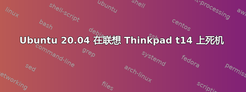 Ubuntu 20.04 在联想 Thinkpad t14 上死机