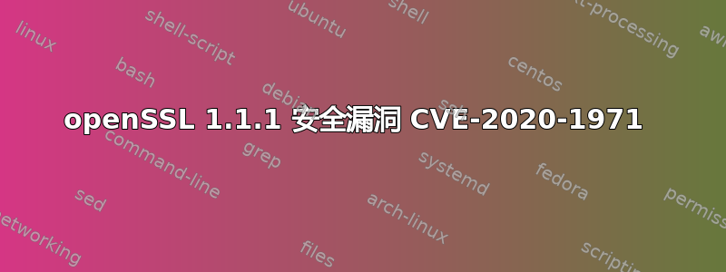 openSSL 1.1.1 安全漏洞 CVE-2020-1971 