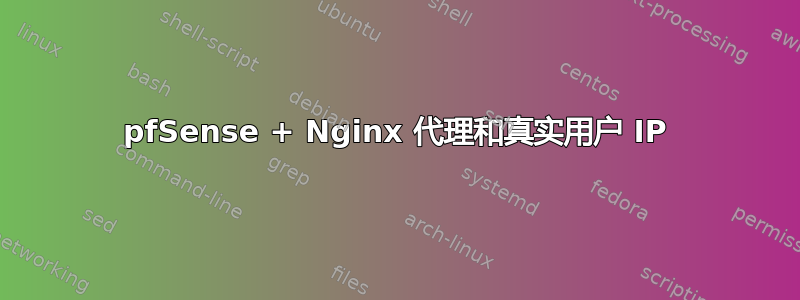 pfSense + Nginx 代理和真实用户 IP