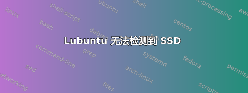 Lubuntu 无法检测到 SSD