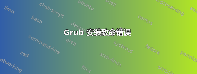 Grub 安装致命错误