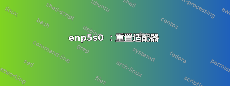 enp5s0 ：重置适配器