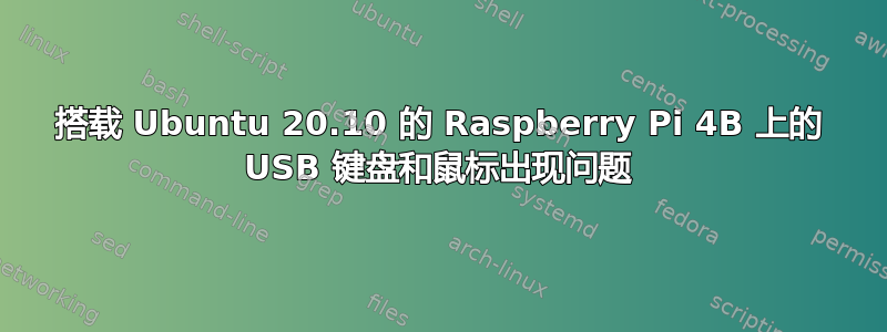 搭载 Ubuntu 20.10 的 Raspberry Pi 4B 上的 USB 键盘和鼠标出现问题