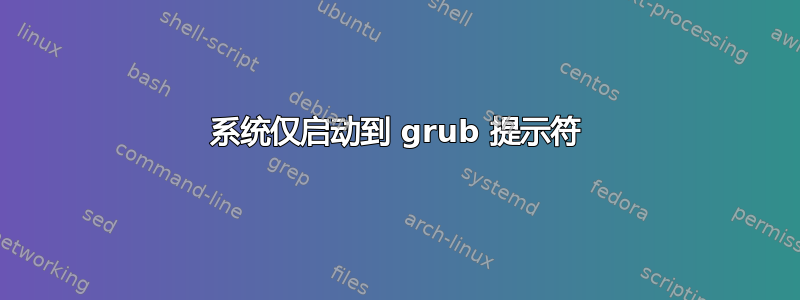 系统仅启动到 grub 提示符