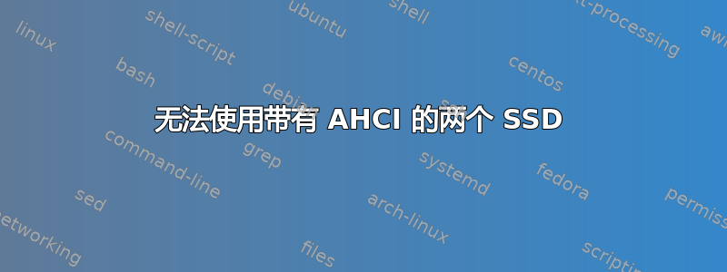 无法使用带有 AHCI 的两个 SSD