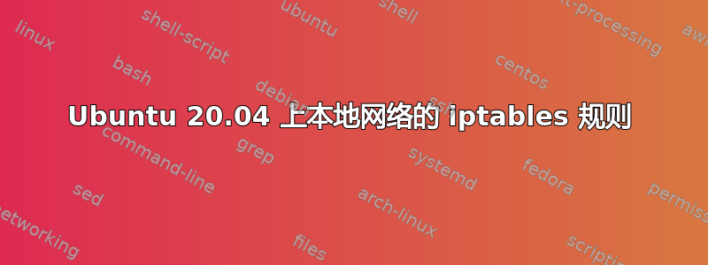 Ubuntu 20.04 上本地网络的 iptables 规则